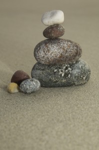 Pebbles stacked Pebbles stacked