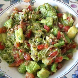 avocado-salad-sprout-basil