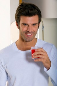 Man Drinking Juice